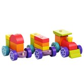 CUBIKA 12923 Dhov vlik s dvoma vagnmi - dreven puzzle 15 dielikov